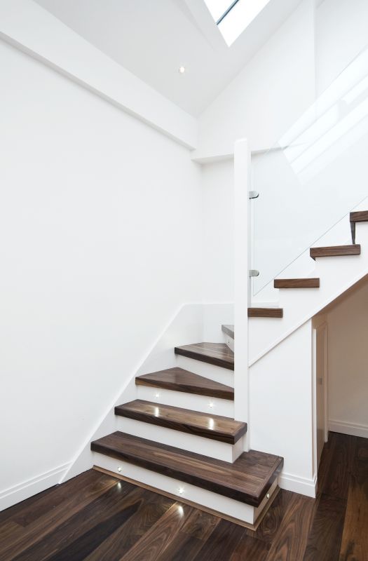 Renovated Staircase with Glass Railing